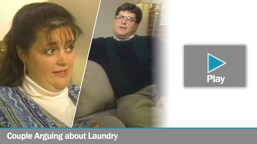 Couple Arguing about Laundry