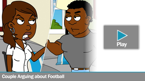 Couple Arguing about Football