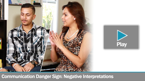Communication Danger Sign: Negative Interpretations - David & Jeanna